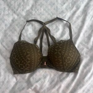 Victoria's Secret Khaki Lace Bra